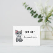 Wolf Rosa Windel-Ratgeber Baby Shower Begleitkarte (Stehend Vorderseite)