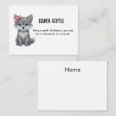 Wolf Rosa Windel-Ratgeber Baby Shower Begleitkarte (Vorne/Hinten)