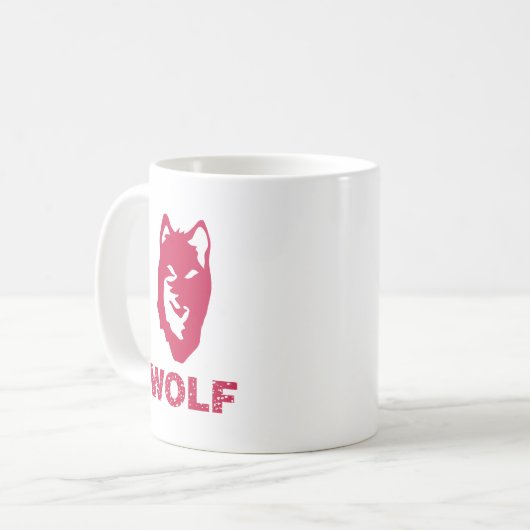 Wolf (rot) kaffeetasse (Vorderseite Links)