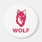 Wolf (rot) magnet (Vorne)