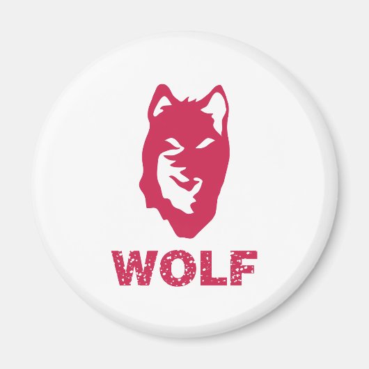 Wolf (rot) magnet (Vorne)