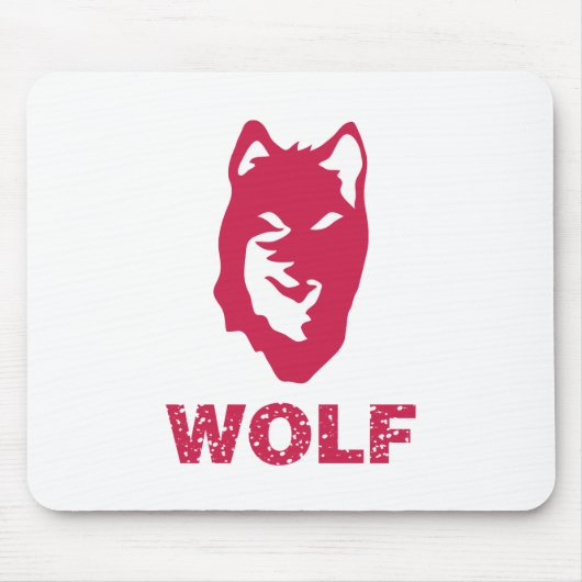 Wolf (rot) mousepad (Vorne)