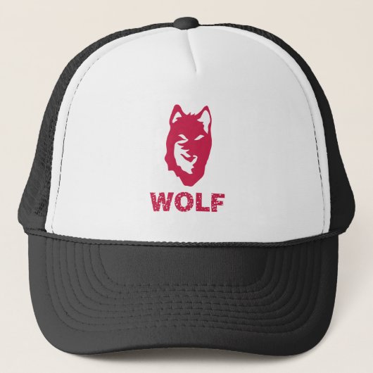 Wolf (rot) truckerkappe (Vorderseite)