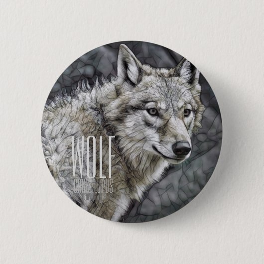 Wolf [Round-Tin-Abzeichen] Button (Vorderseite)