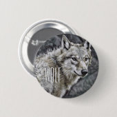 Wolf [Round-Tin-Abzeichen] Button (Vorne & Hinten)