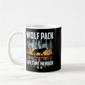 Wolf Rudel Heulender Wolf Lebenslanges Mitglied Wi Kaffeetasse (Links)
