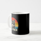 Wolf-Rudel Männer heulender Wolf Frauen Kinder Leb Kaffeetasse (Vorderseite Links)