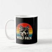 Wolf-Rudel Männer heulender Wolf Frauen Kinder Leb Kaffeetasse (Links)
