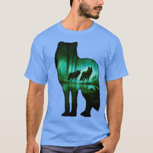 Wolf Rudel nächtliche Jagd T-Shirt