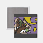 Wolf rufen magnet (Vorderseite/Rückseite)