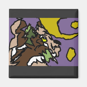 Wolf rufen magnet