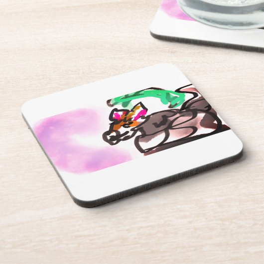 Wolf run in autumn getränkeuntersetzer (Linke Seite)