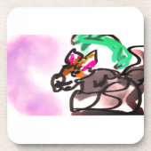 Wolf run in autumn getränkeuntersetzer (Vorderseite)