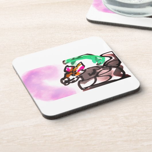 Wolf run in autumn getränkeuntersetzer (Linke Seite)