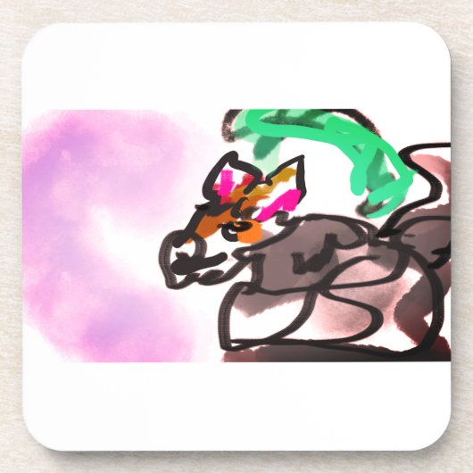 Wolf run in autumn getränkeuntersetzer (Vorderseite)