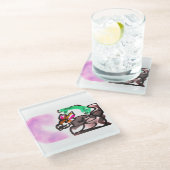 Wolf run in autumn glasuntersetzer (Schrägansicht)