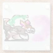 Wolf run in autumn glasuntersetzer (Rückseite)