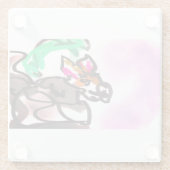 Wolf run in autumn glasuntersetzer (Rückseite)