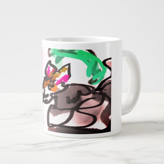 Wolf run in autumn Jumbo-Tasse (Vorderseite Rechts)