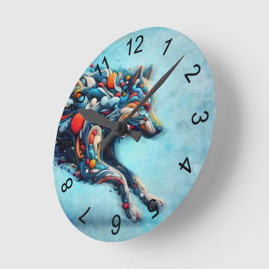 Wolf Runde Wanduhr (Winkel)