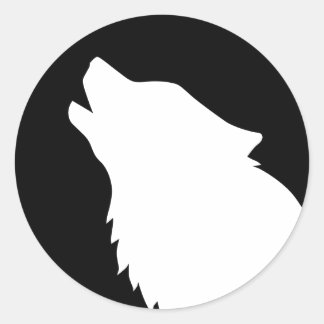 Wolf Runder Aufkleber
