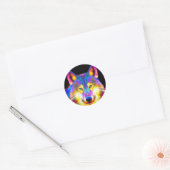 Wolf Runder Aufkleber (Umschlag)