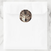 Wolf Runder Aufkleber (Tasche)