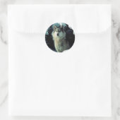 Wolf Runder Aufkleber (Tasche)