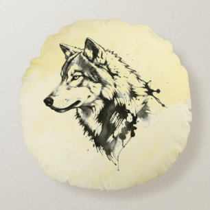 Wolf Rundes Kissen