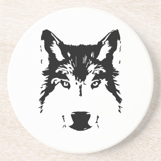 Wolf Sandstein Untersetzer (Vorne)