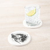 Wolf Sandstein Untersetzer (Seite)