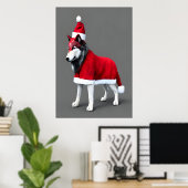 Wolf Santa Claus | AI Art Poster (Heimbüro)