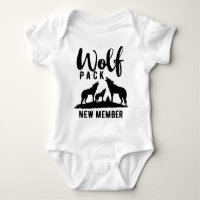 Wolf-Satz-neues Mitgliedsstammes- Kinderbaby-Shirt