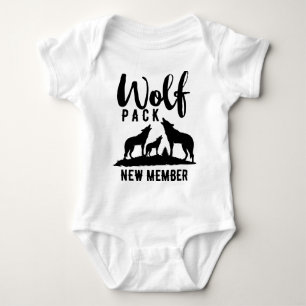 Wolf-Satz-neues Mitgliedsstammes- Kinderbaby-Shirt Baby Strampler