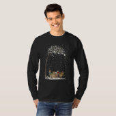 Wolf Scarf Winter Christmas Tree Xmas Snowy T-Shirt (Vorne ganz)
