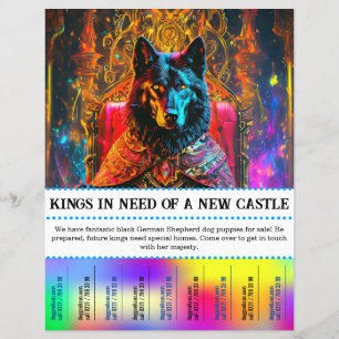 Wolf Schäferhund abreißen Flyer