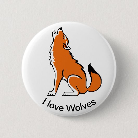 Wolf - Schaltfläche Button (Vorderseite)