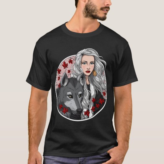 Wolf Schamane T-Shirt (Vorderseite)