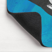 Wolf Schatten auf Blau Mousepad (Ecke)