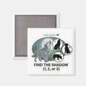 Wolf Schatten Zuordnung Magnet (Vorderseite/Rückseite)