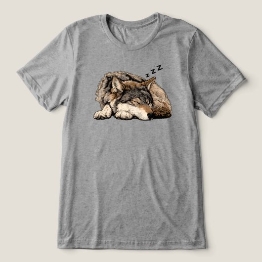 Wolf Schläfer Tri-Blend Shirt (Design Vorderseite)