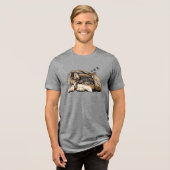 Wolf Schläfer Tri-Blend Shirt (Vorderseite voll)