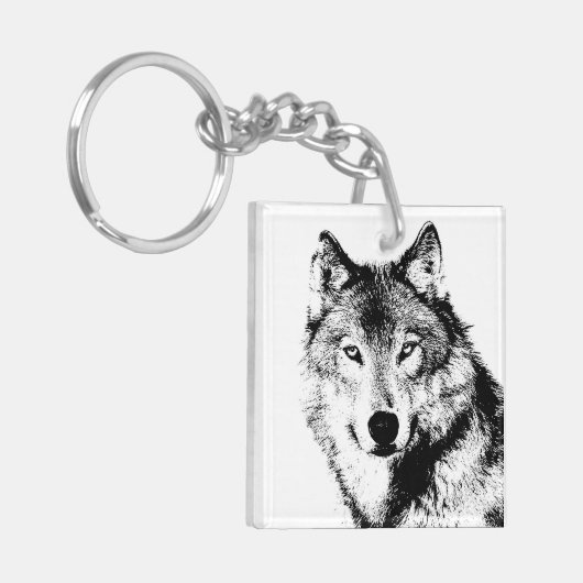 Wolf Schlüsselanhänger (Vorderseite links)