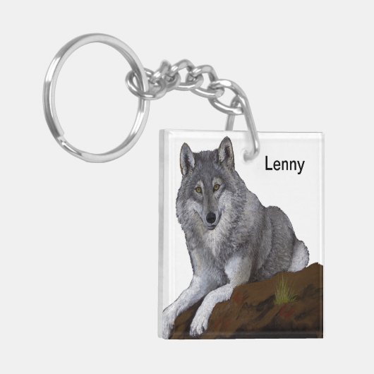 Wolf Schlüsselanhänger (Vorderseite links)