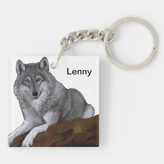 Wolf Schlüsselanhänger (Rückseite)