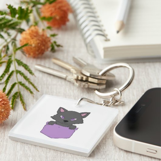 Wolf Schlüsselanhänger (Vorderseite rechts)