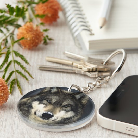 Wolf Schlüsselanhänger (Vorderseite rechts)