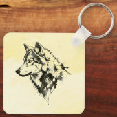 Wolf Schlüsselanhänger (Rückseite)
