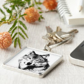 Wolf Schlüsselanhänger (Seite)