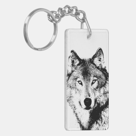 Wolf Schlüsselanhänger (Vorderseite links)